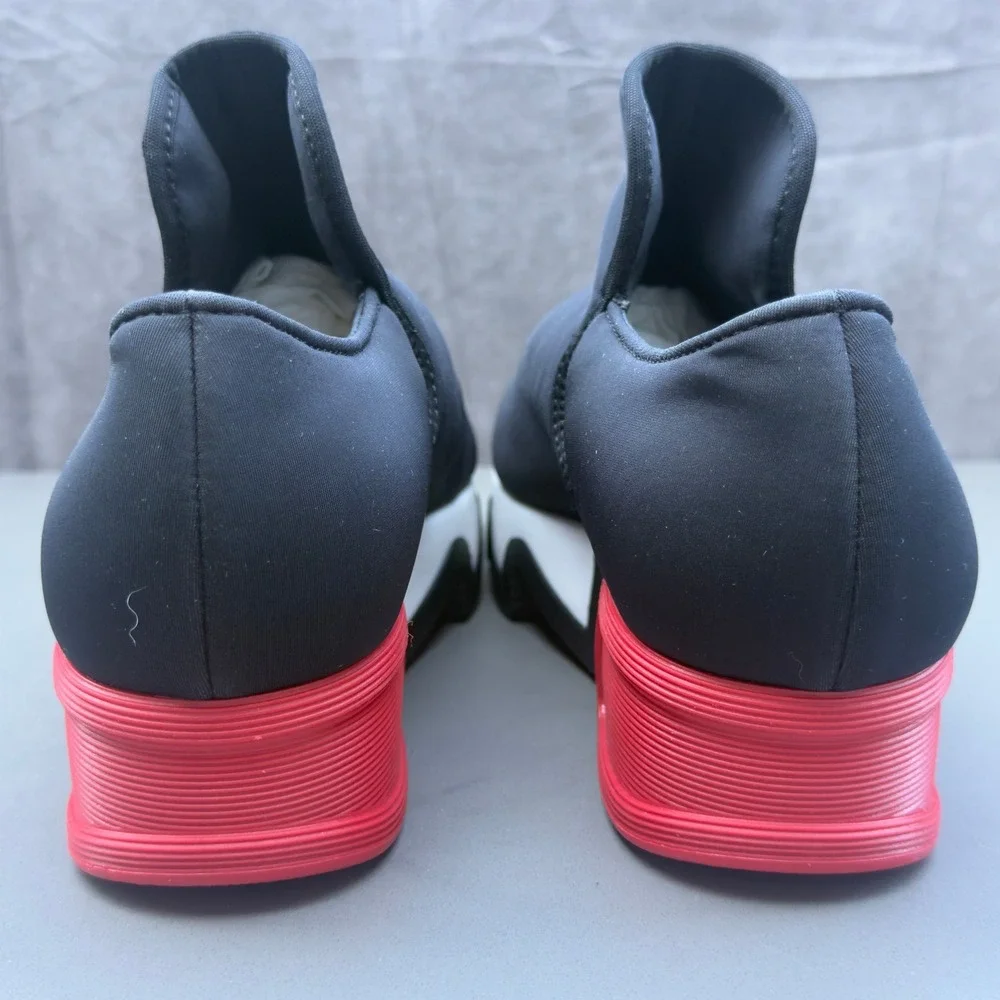 iRi Neoprene Slip On Sneakers Size 39 Black Red White Made in Italy